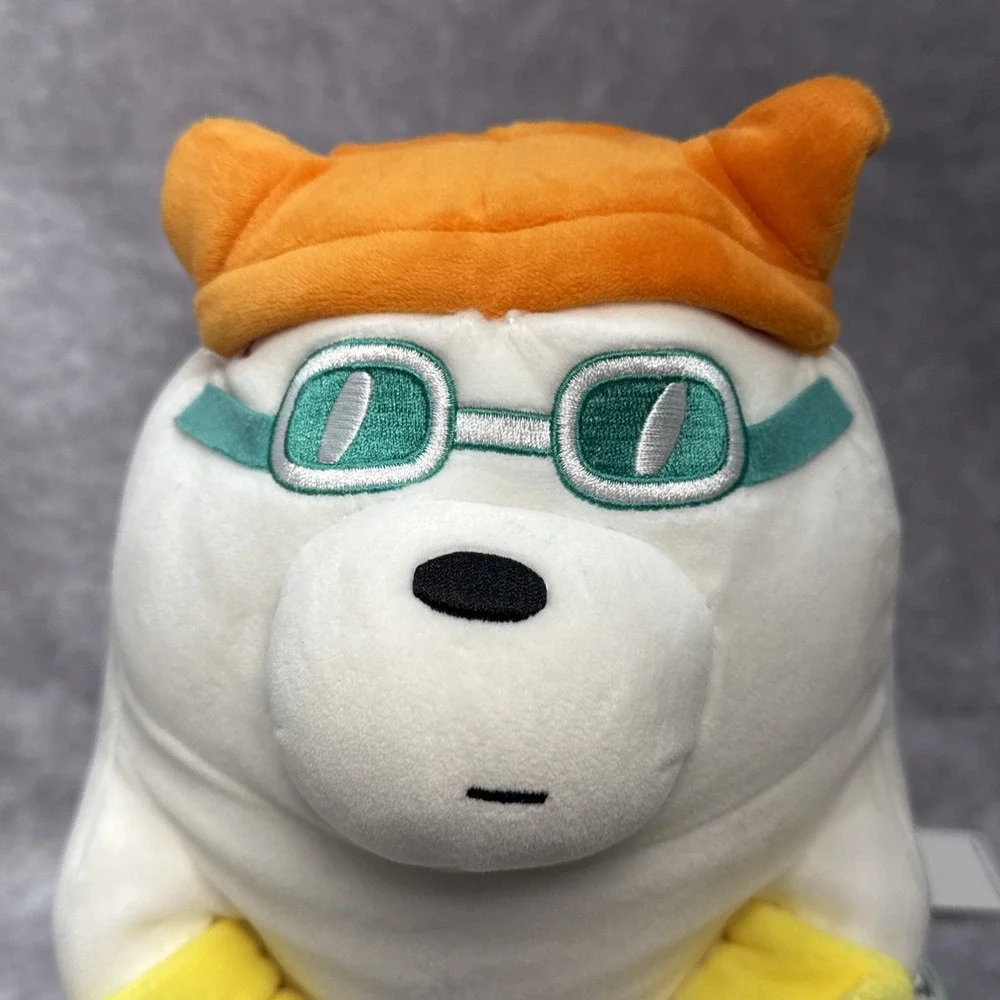 Miniso We Bare Bear Ice Bear Summer Vacation Series Polar Bear Plush NWT 12